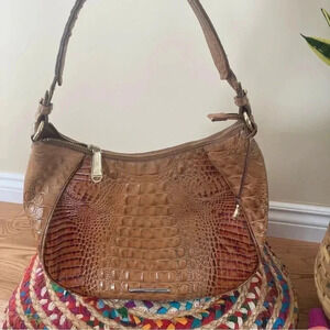 Brahmin crocodile  leather shoulder bag